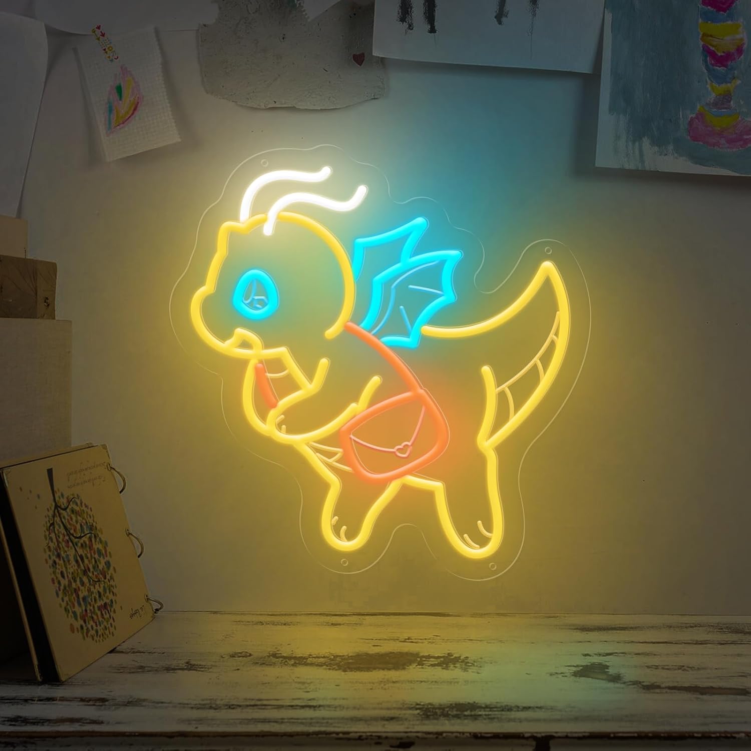 Kids Outdoor Gift Ideas - USB Kısılabilir Sevimli Dinozor Neon Işık