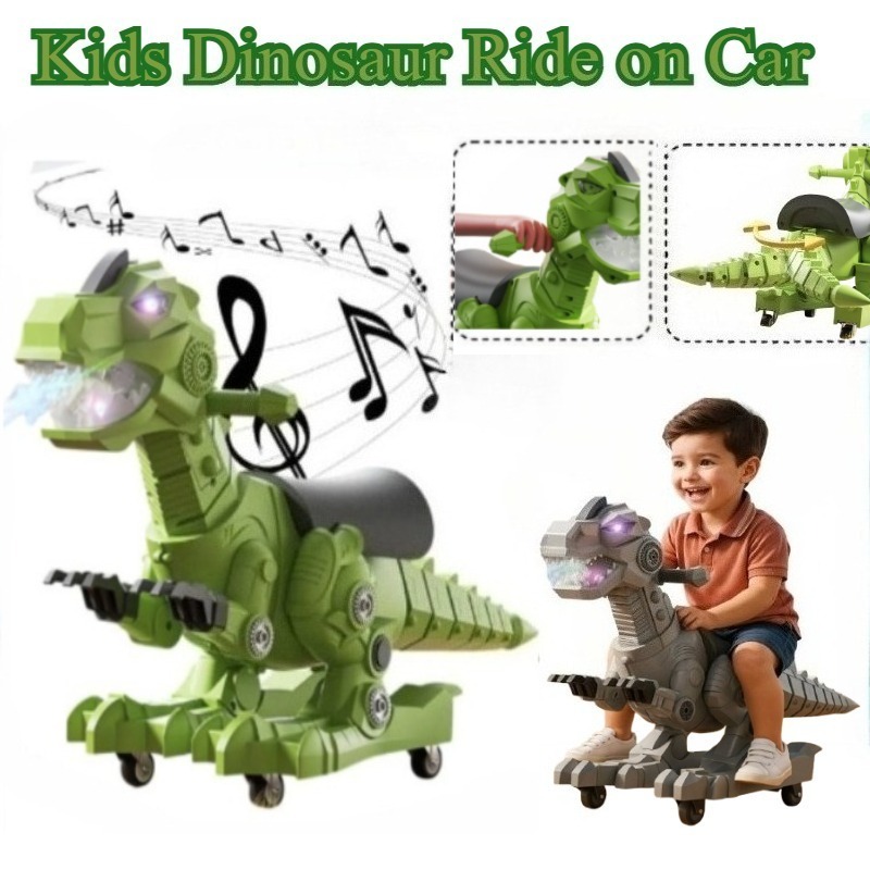 Ride On Toy Car - Dinozor Binilebilir Oyuncaklar Müzikli Işıklı ve