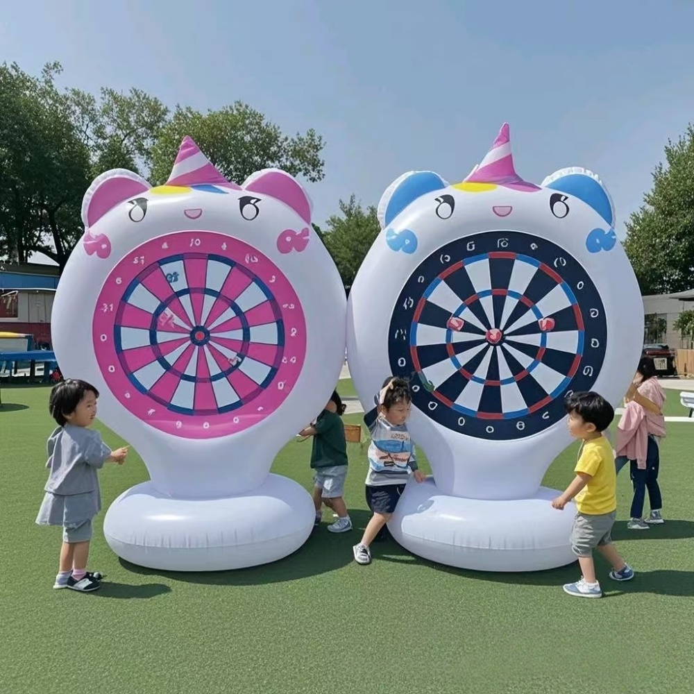 Kids Outdoor Garden Toys - Şişme Unicorn Fırlatma Oyunu Hedef Yapışkan