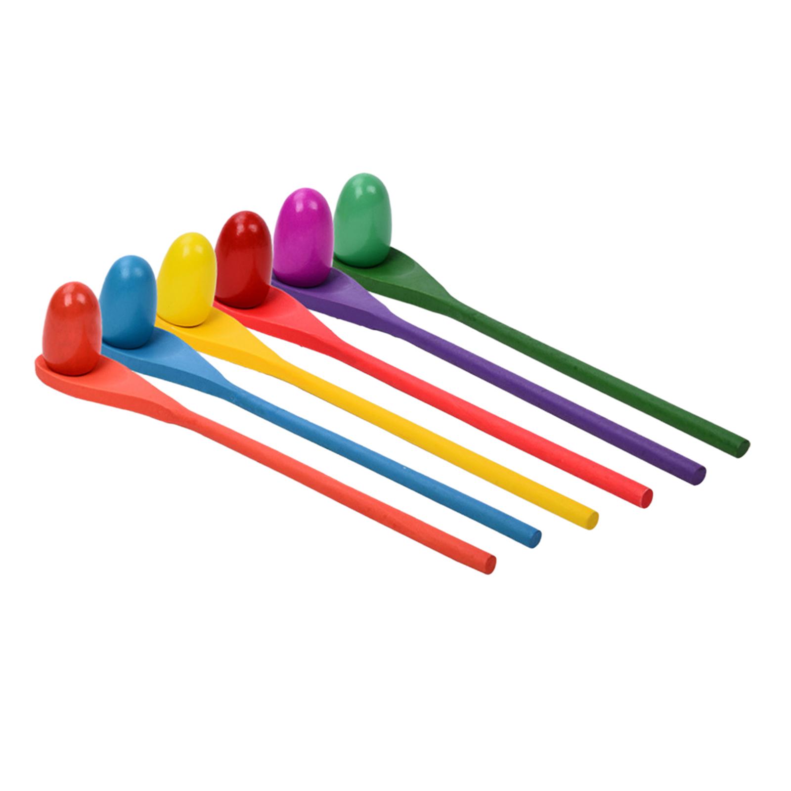 Kids Outdoor Yard Games - 6 adet yumurta kaşığı yarış oyunu