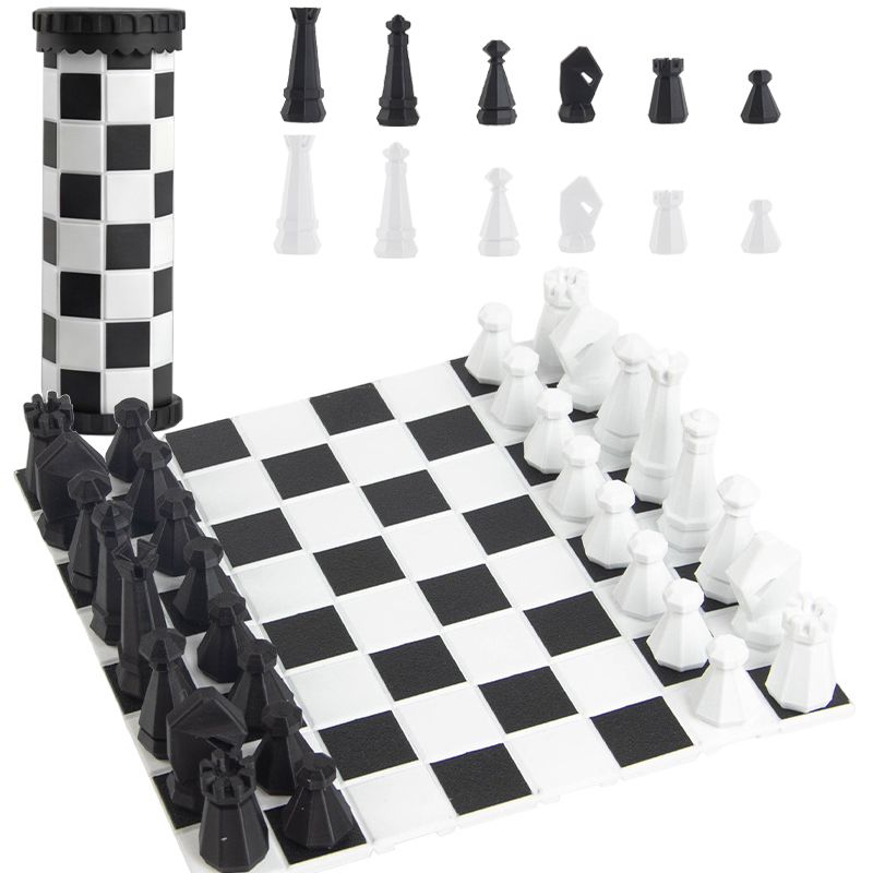 Kids Outdoor Yard Games - 2 in 1 Taşınabilir Satranç Oyun